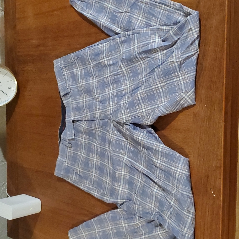 Purple Plaid Dress Pants